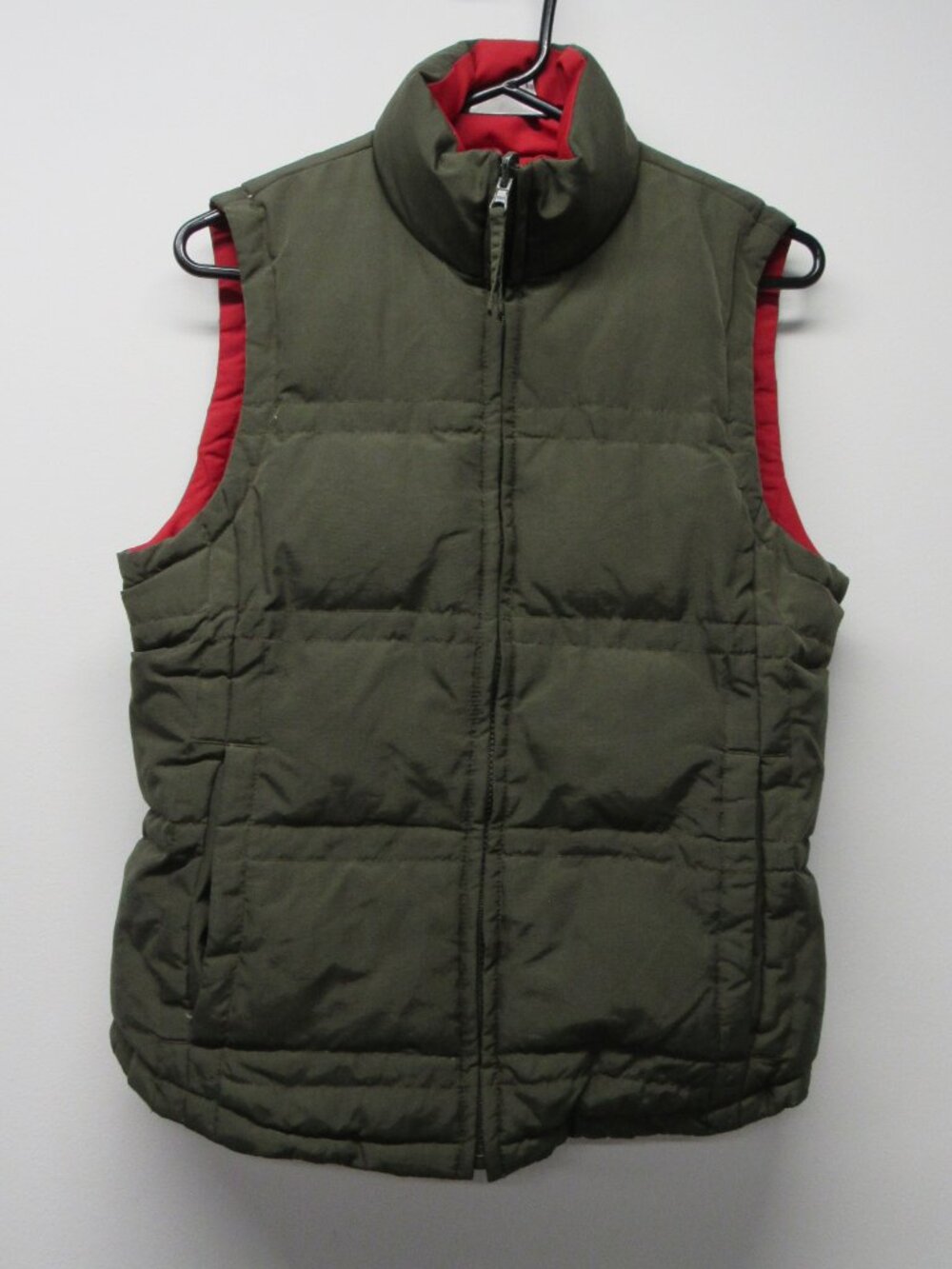 Vintage TWENTY X 20X Western Green Red Goose Down Puffer Vest Men's sz Small